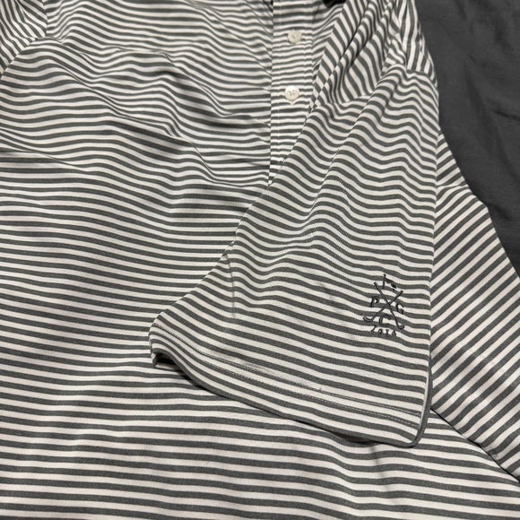 RLX Ralph Lauren Men's Striped Performance Golf Polo Shirt Gray Size Medium PCG - Picture 3 of 15